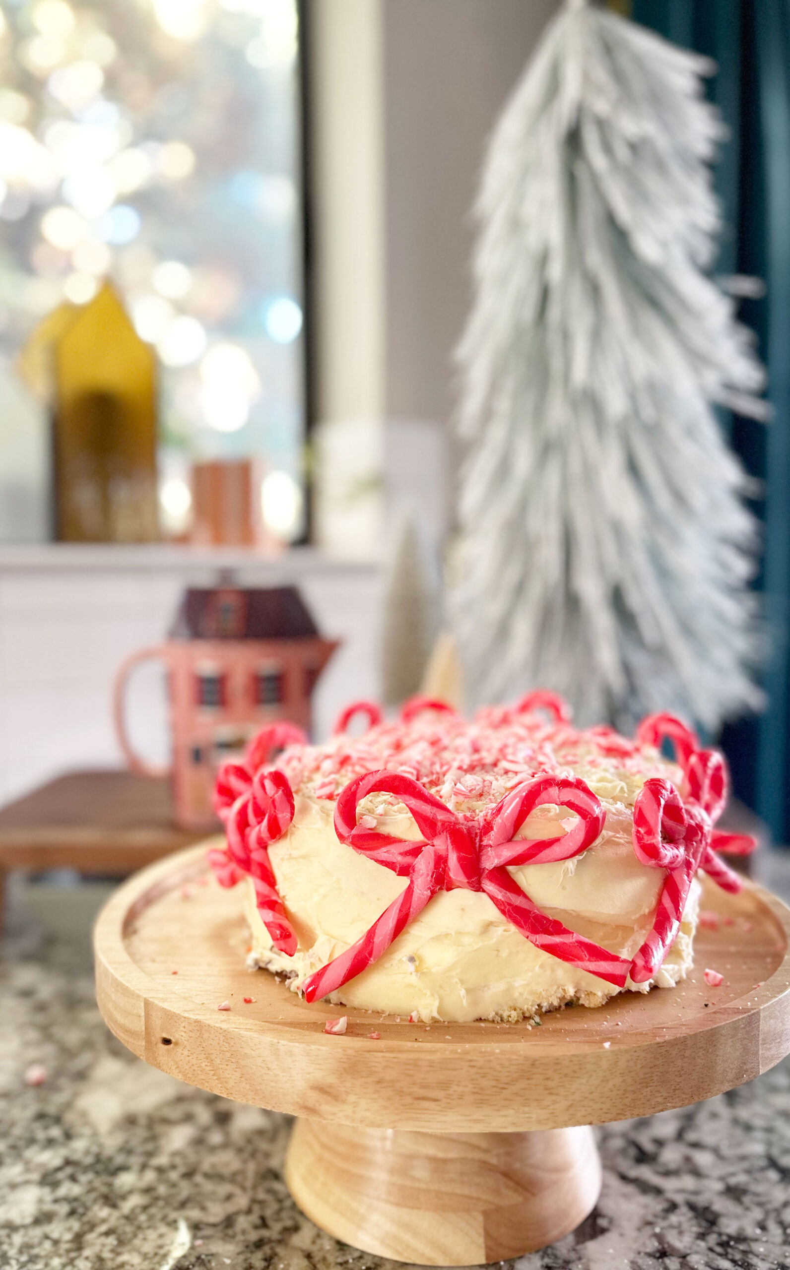 Christmas Bow Cake.