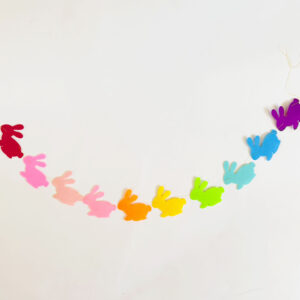 Rainbow Bunny Easter Garland.