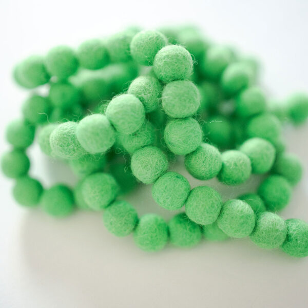 Green felt ball garland.