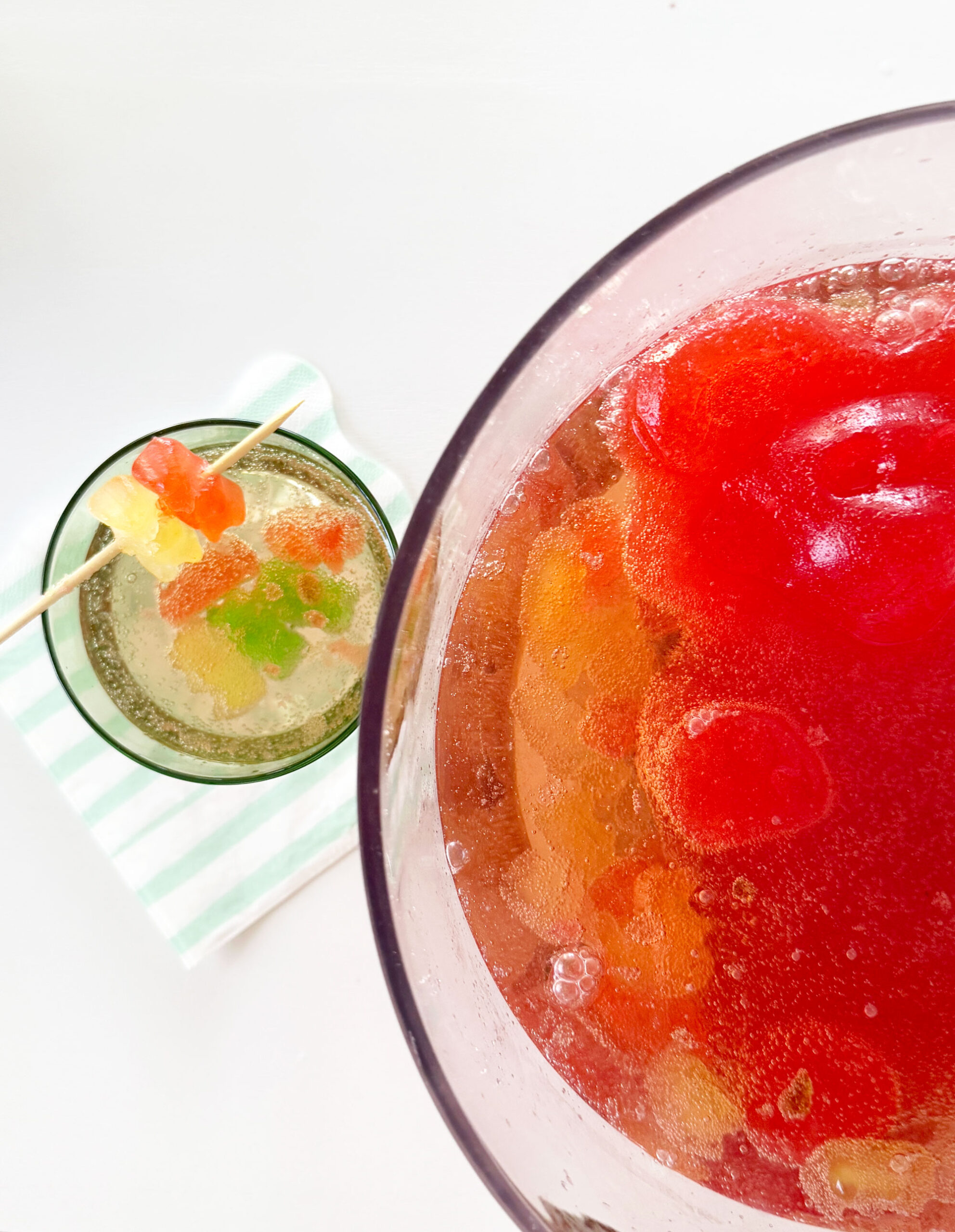 Prosecco gummy bear cocktail for parties.