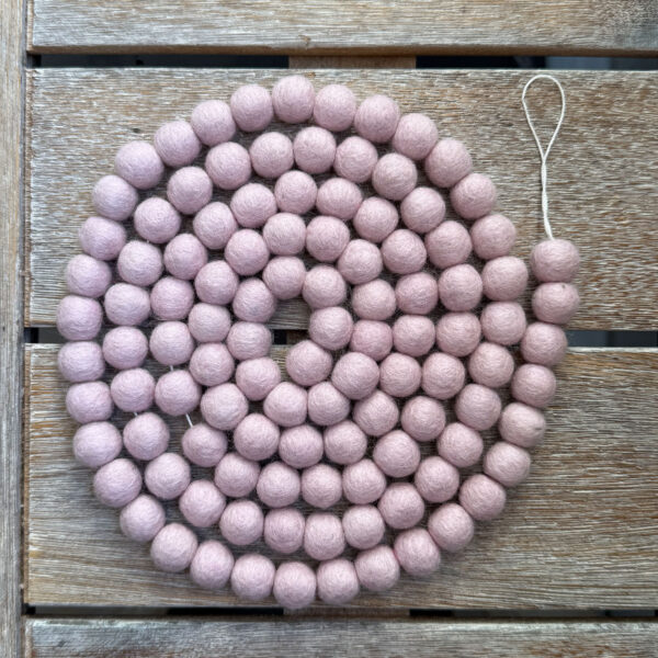 Lavender party garland.