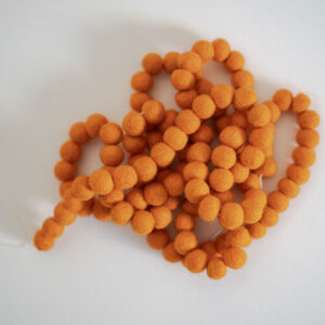 Orange mini ball garland.