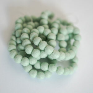 Mint mini felt ball garland.