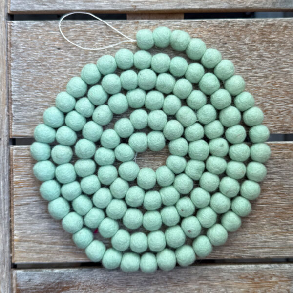 Mint ball party garland.