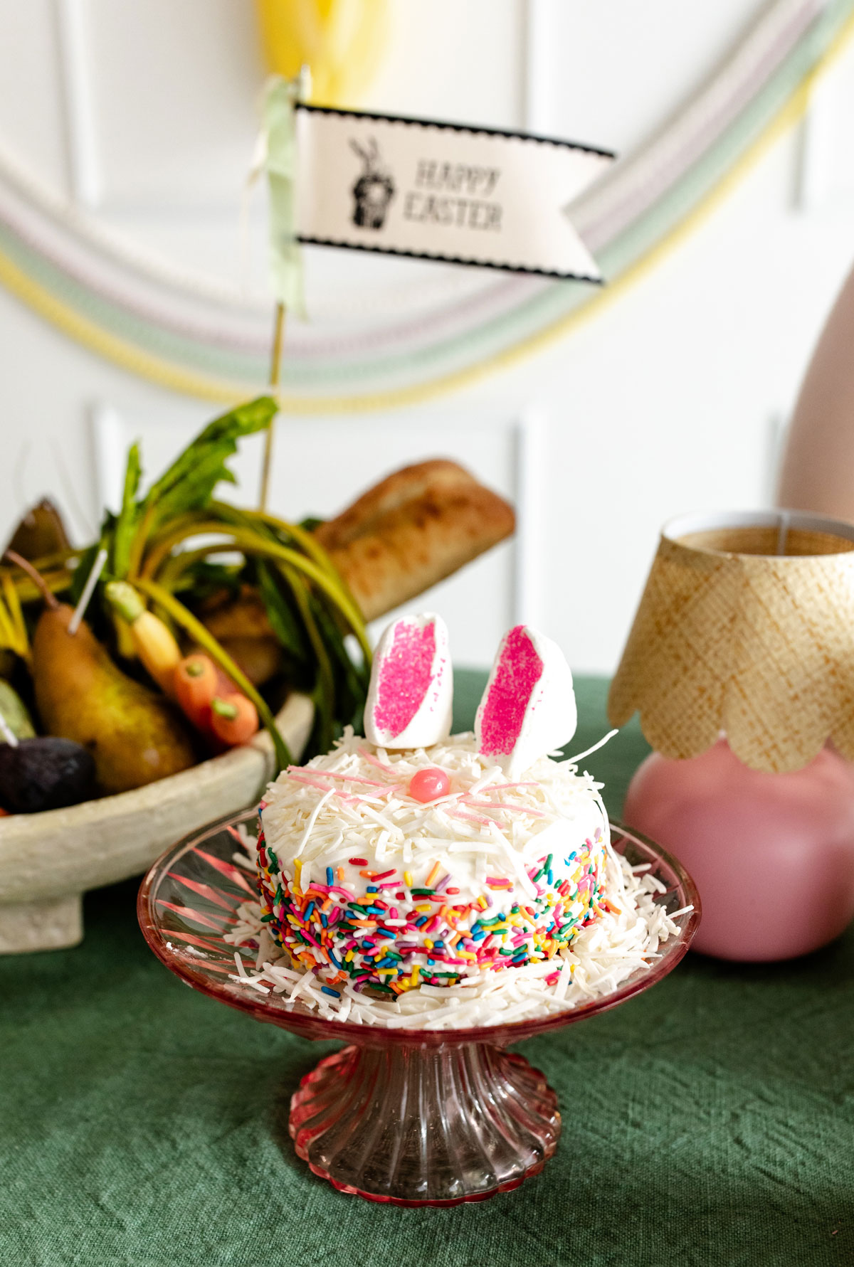 Easy bunny cake for easter brunch.