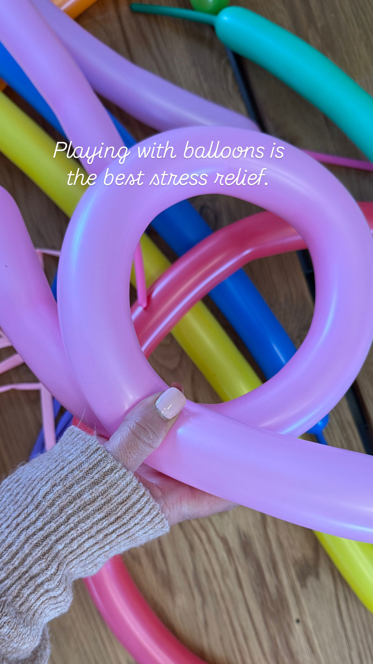 Making long balloons have better shape.