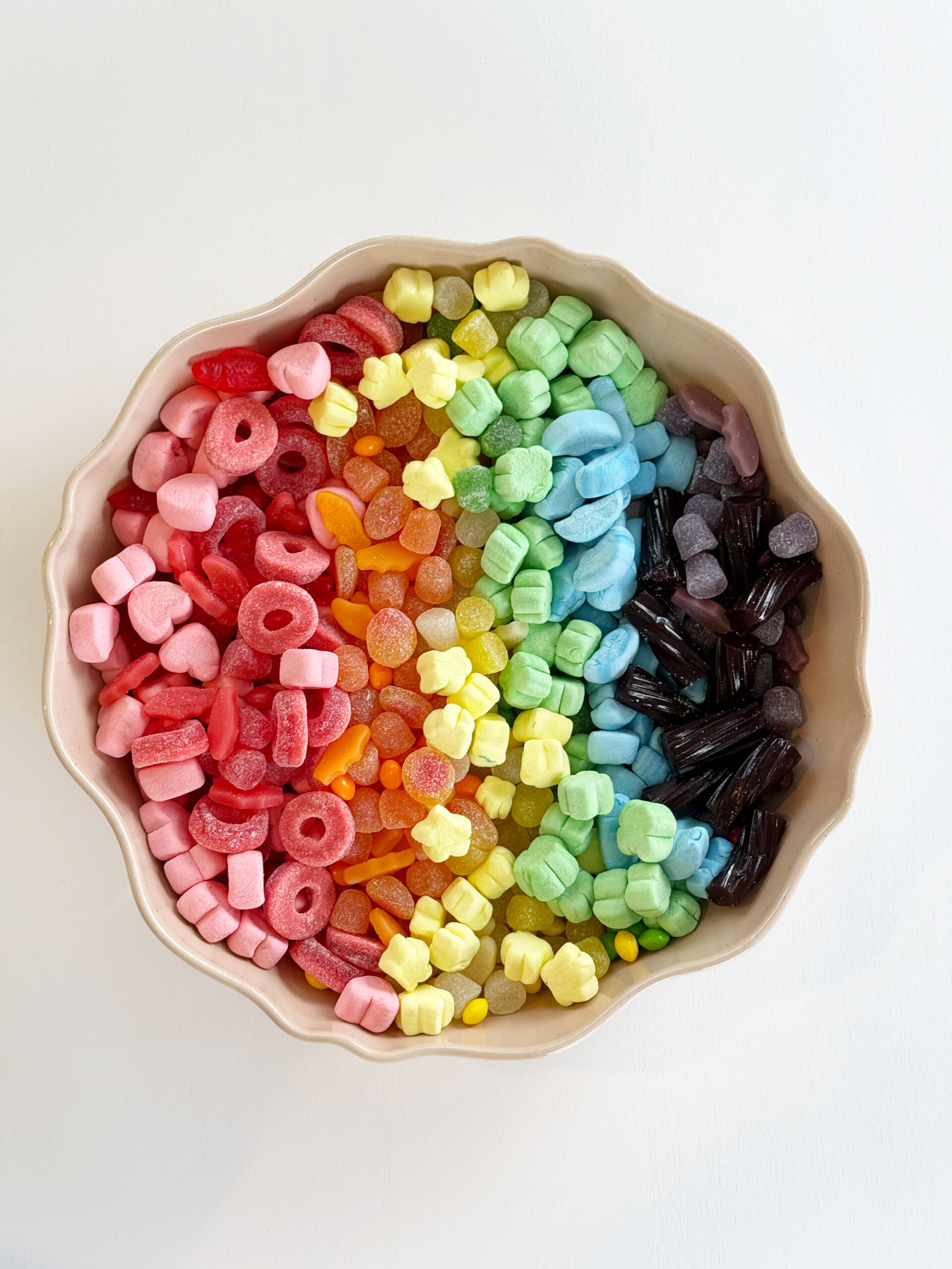 Rainbow candy salad