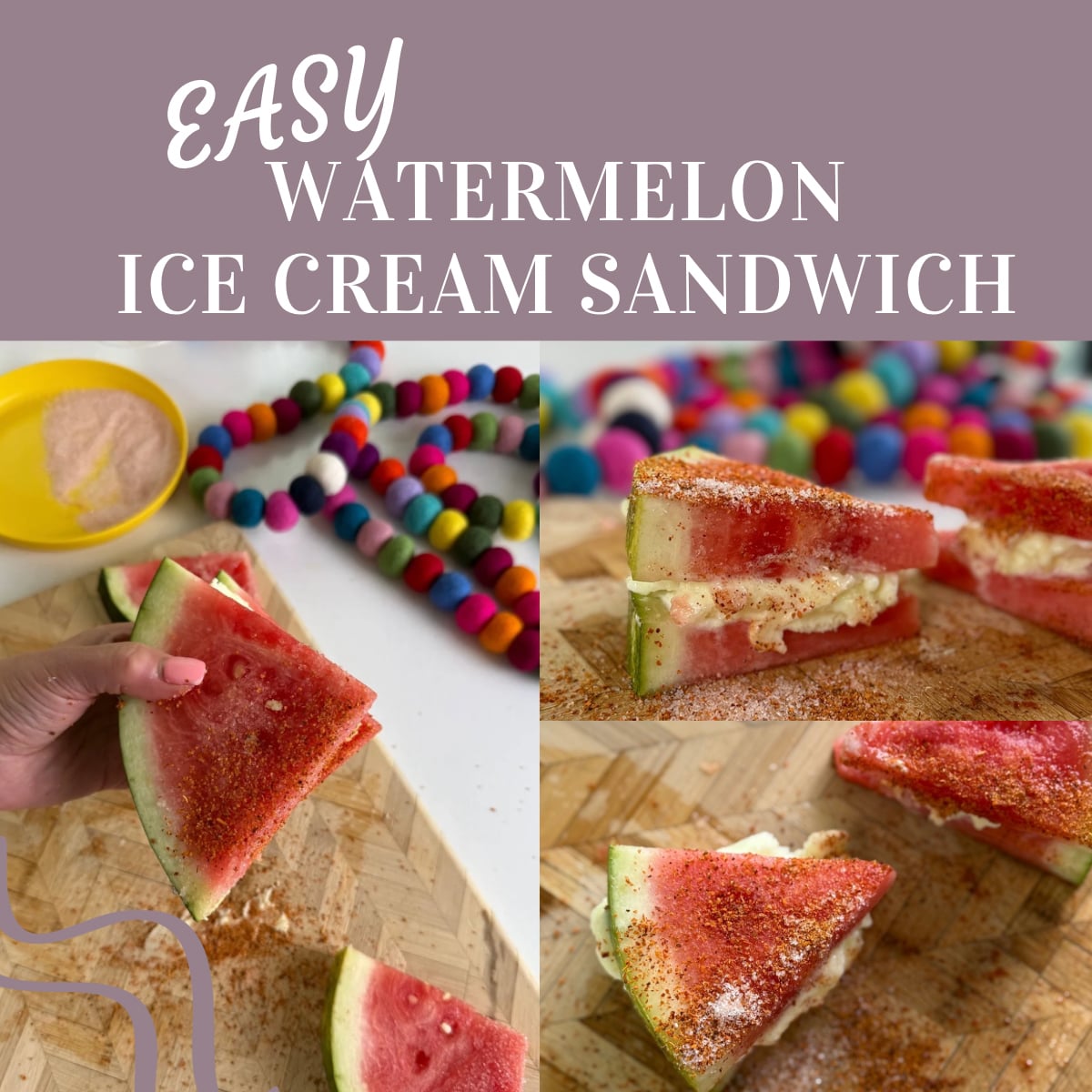 Easy Watermelon Fruit Sandwich