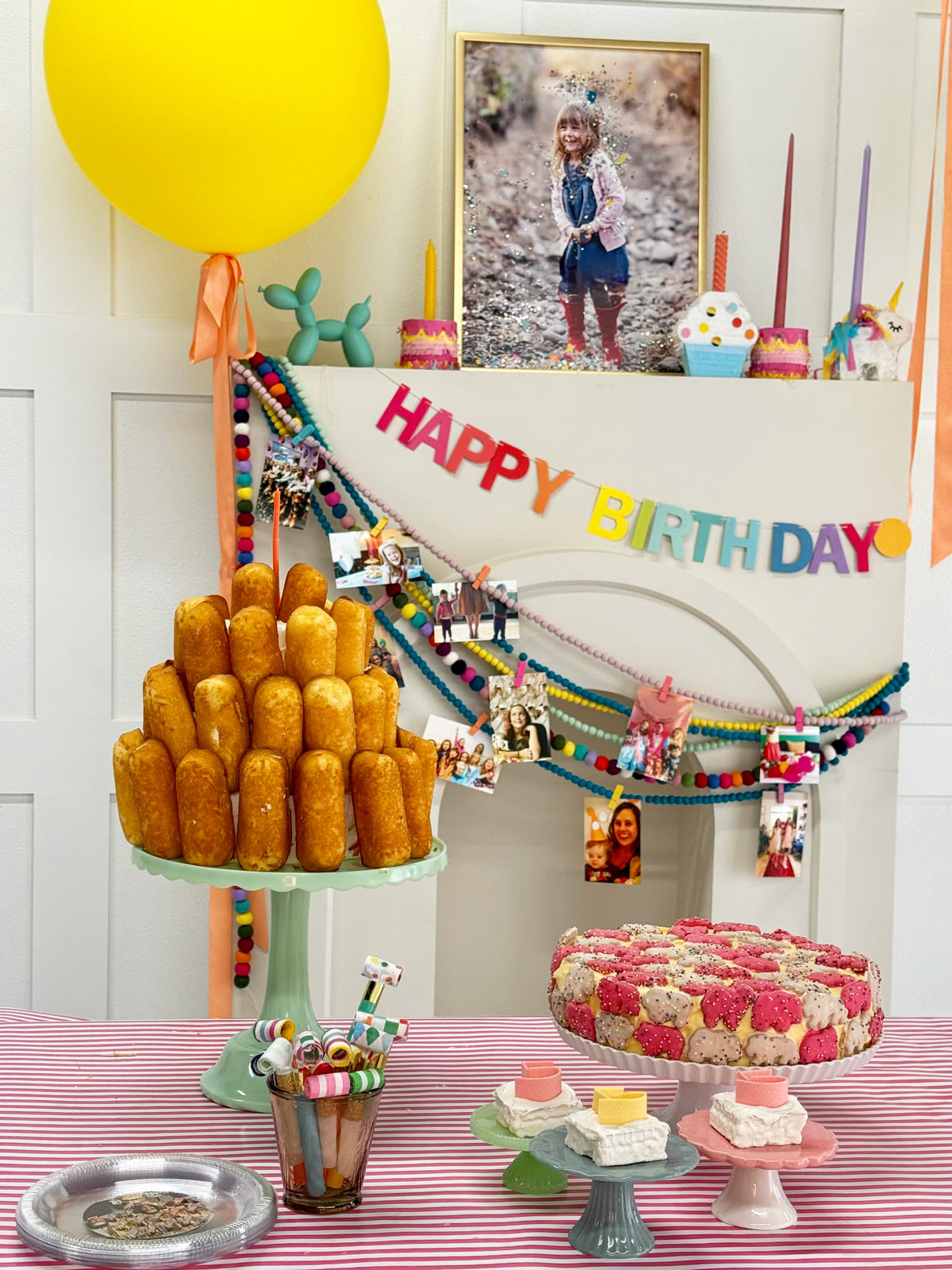 twinkies cake for nostalgic 90s birthday.