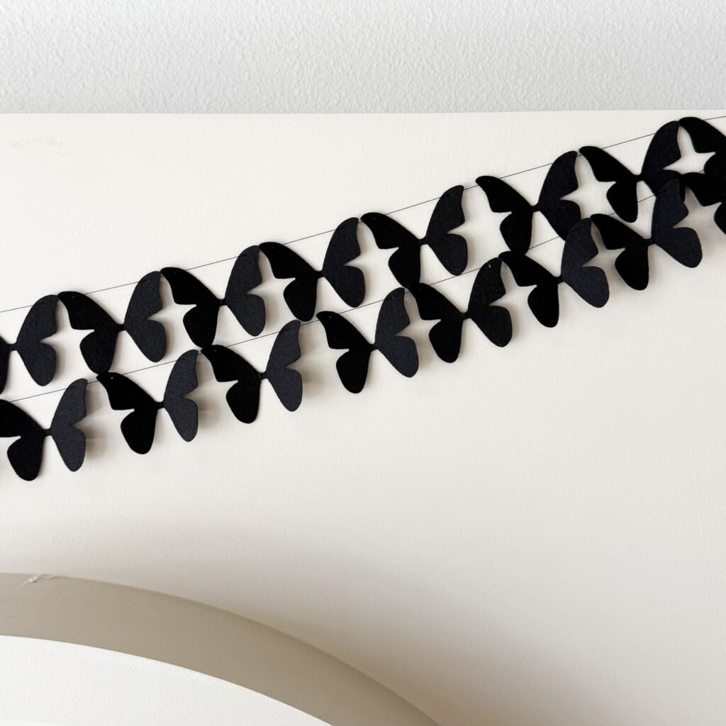 Black butterfly garland