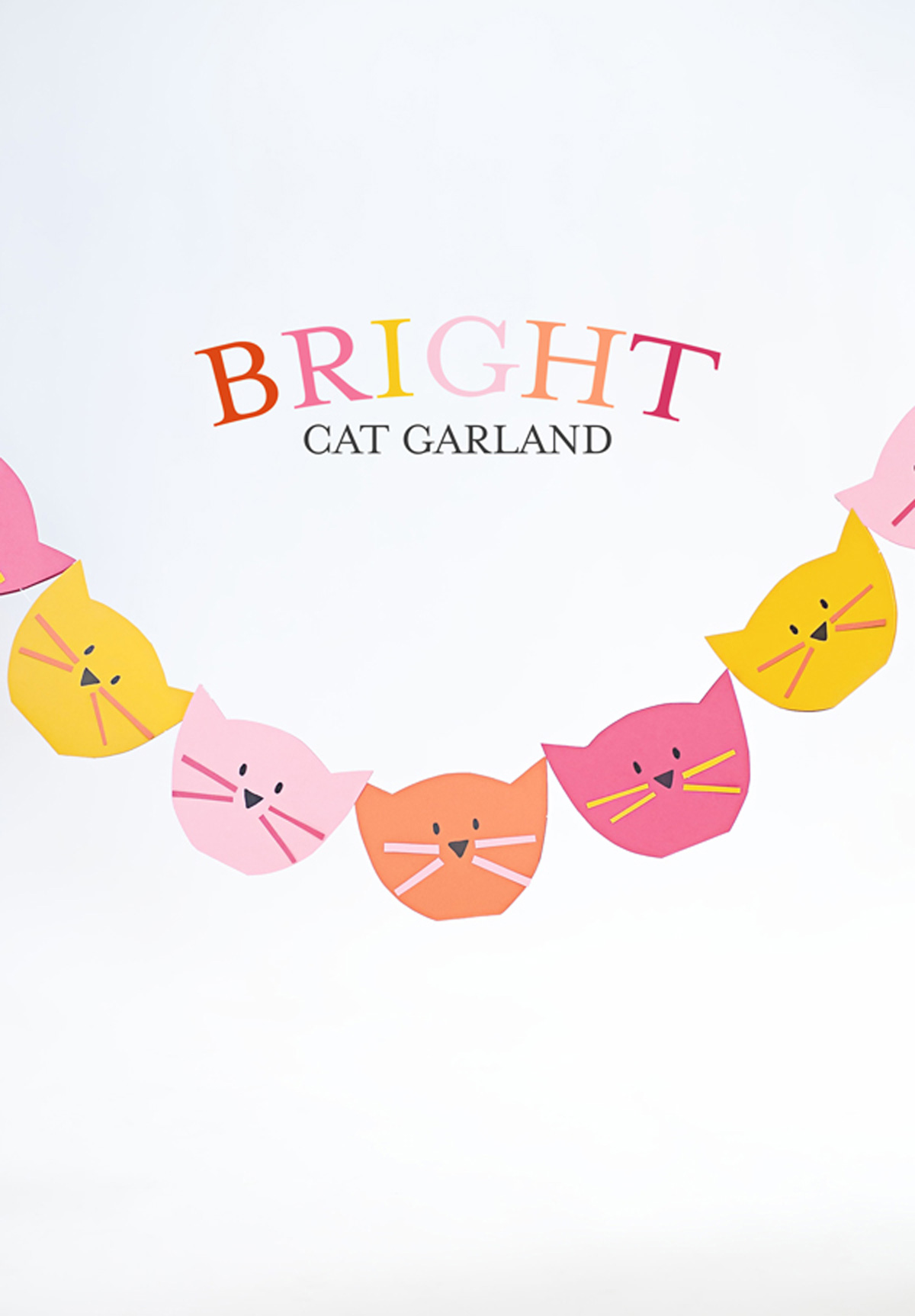 Kitty cat banner for party garland.