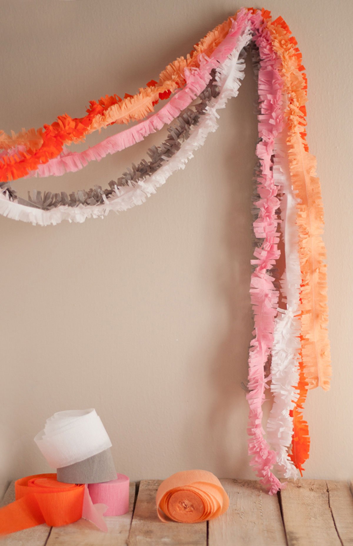 Streamers fall party garland.