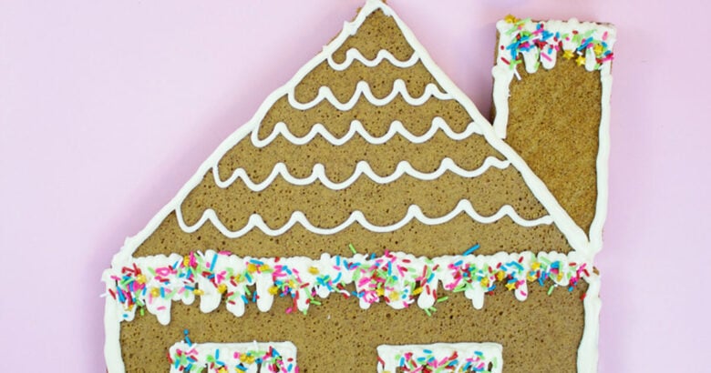 gingerbread house cake recipe and decorating tips.