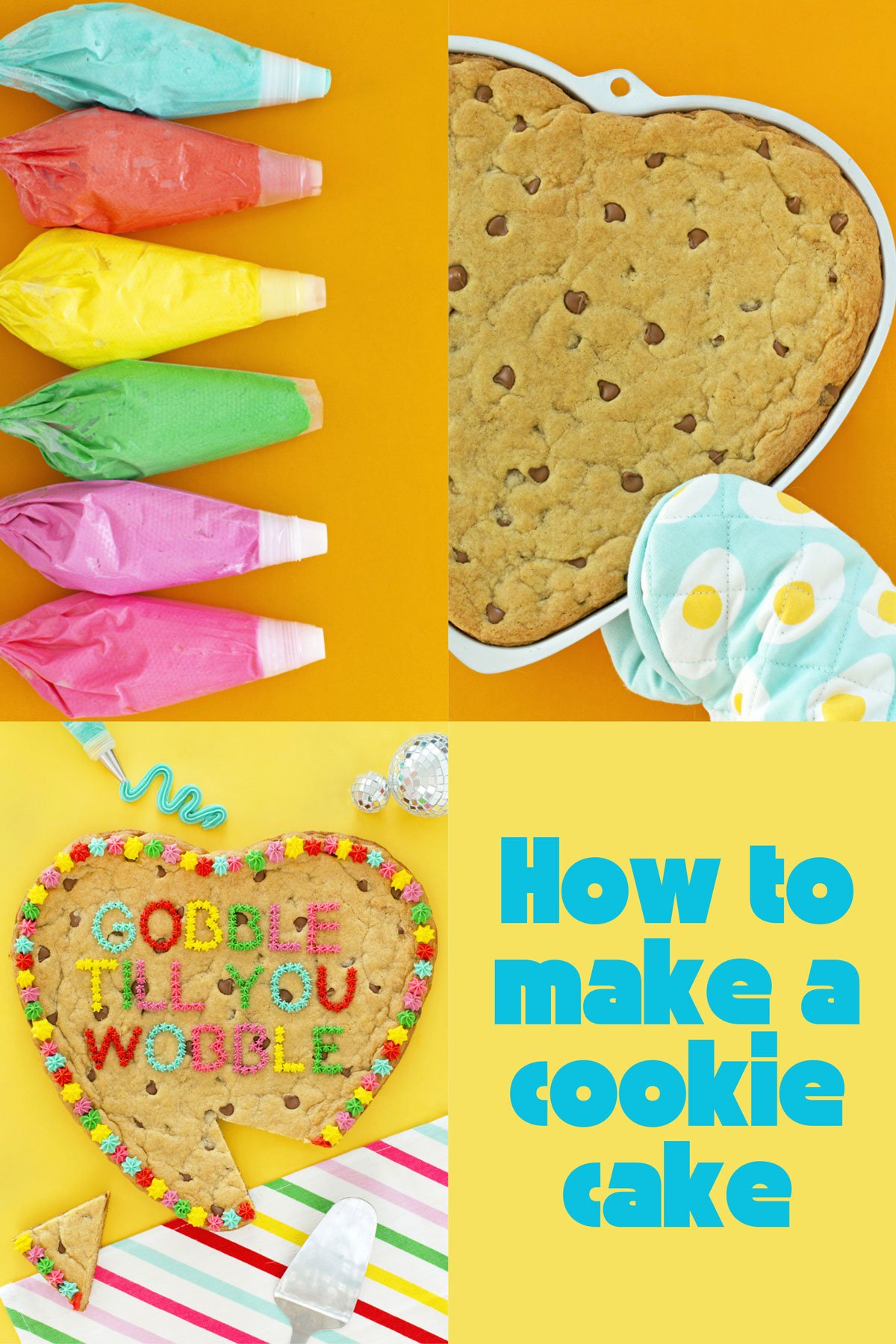 How to make a giant chocolate chip cookie cake.