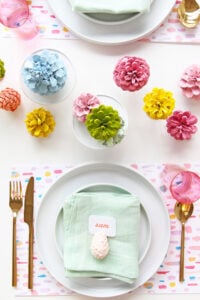 Painted pinecone tablerunner.
