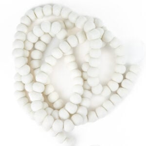 White felt ball garland.