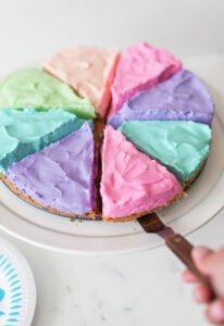 Pastel cheesecake recipe.