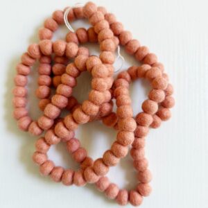 Dusty Pink Pom Pom Garland Mini