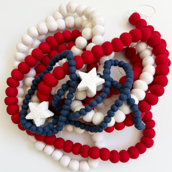 Navy blue patriotic garland