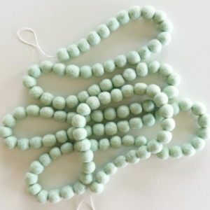 Light Blue Pom Pom Garland Mini