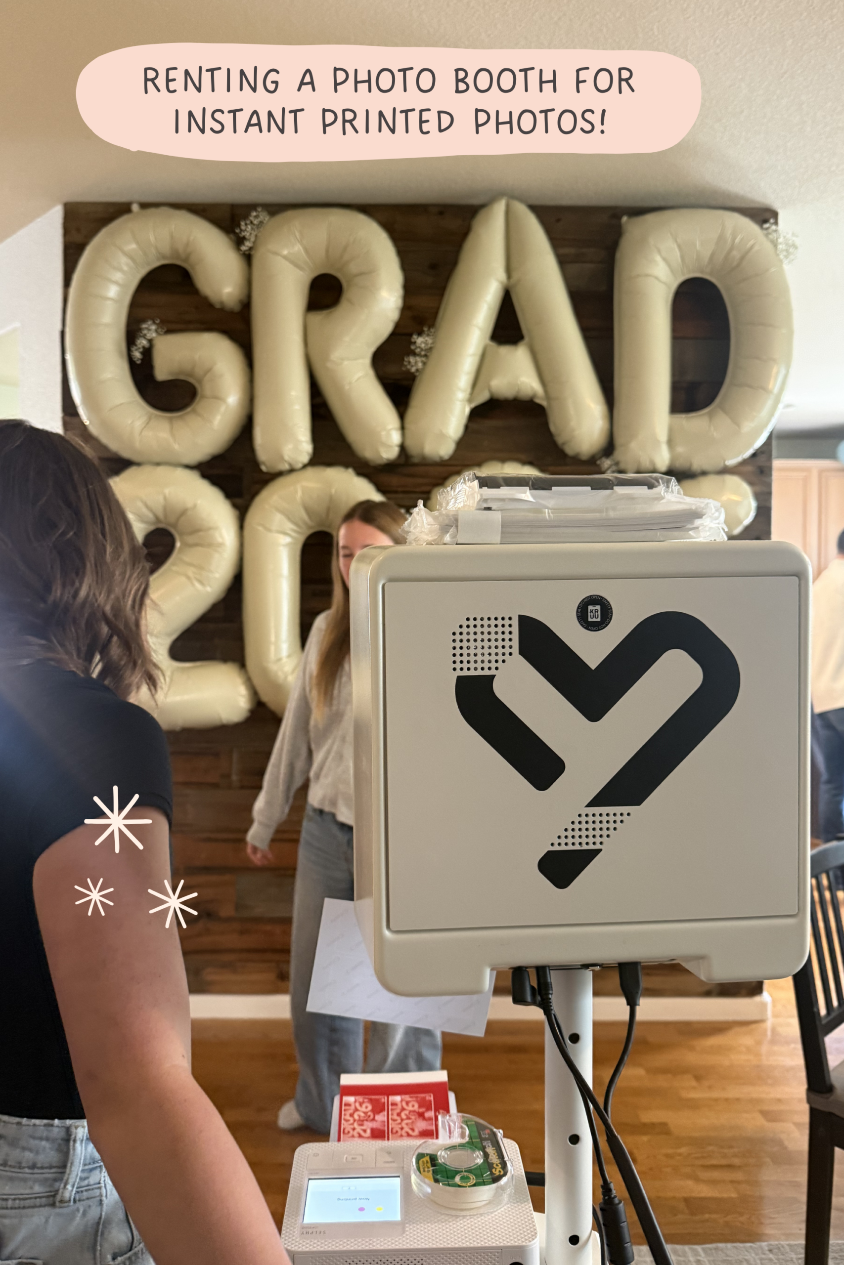 Graduation party photo booth rental.