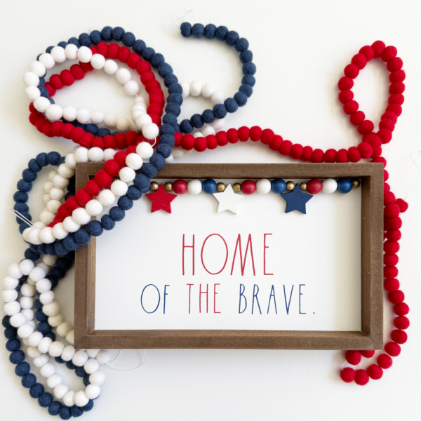 4th of july pom pom garland