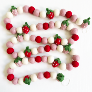 strawberry felt garland