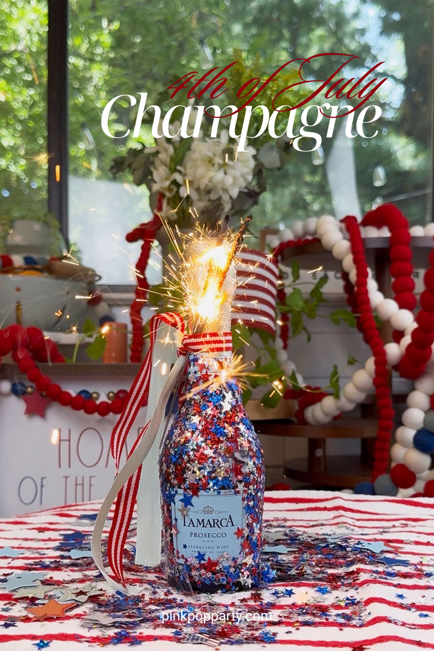 Lamarca bottle DIY glitter 4th of July