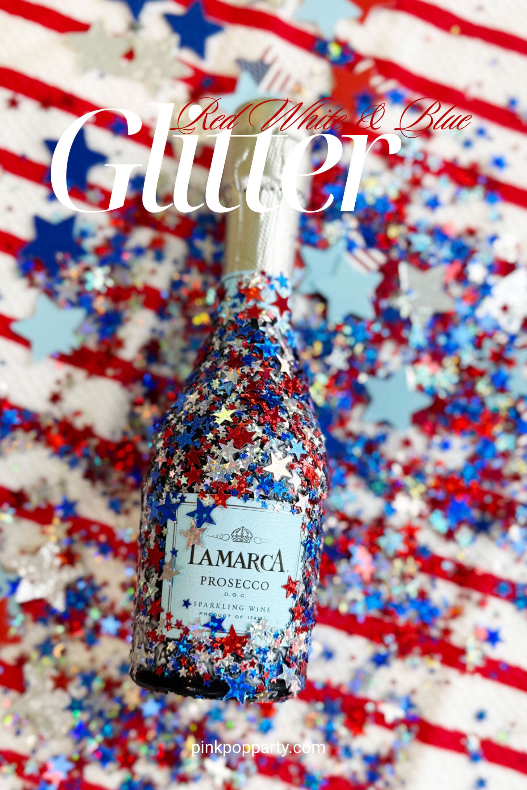 Glitter prosecco bottle DIY tutorial