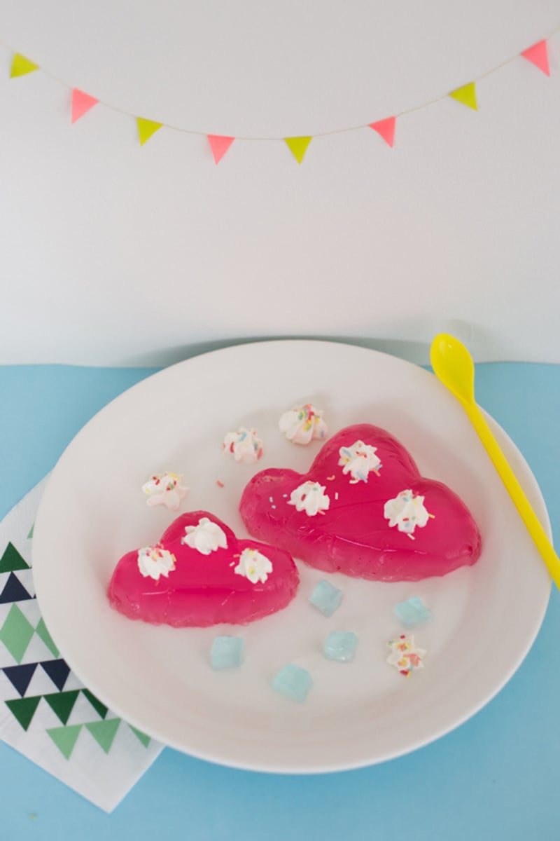 Jello cloud with a custom DIY cloud shaped JELL-O Mold.