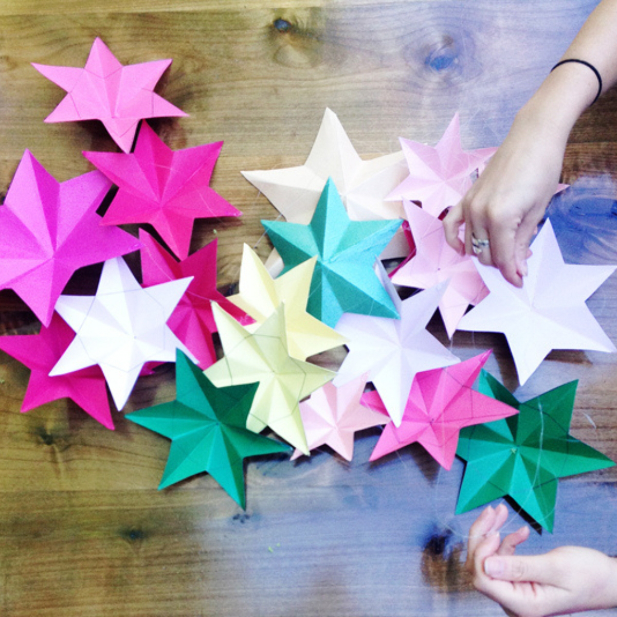 Folded Paper Stars