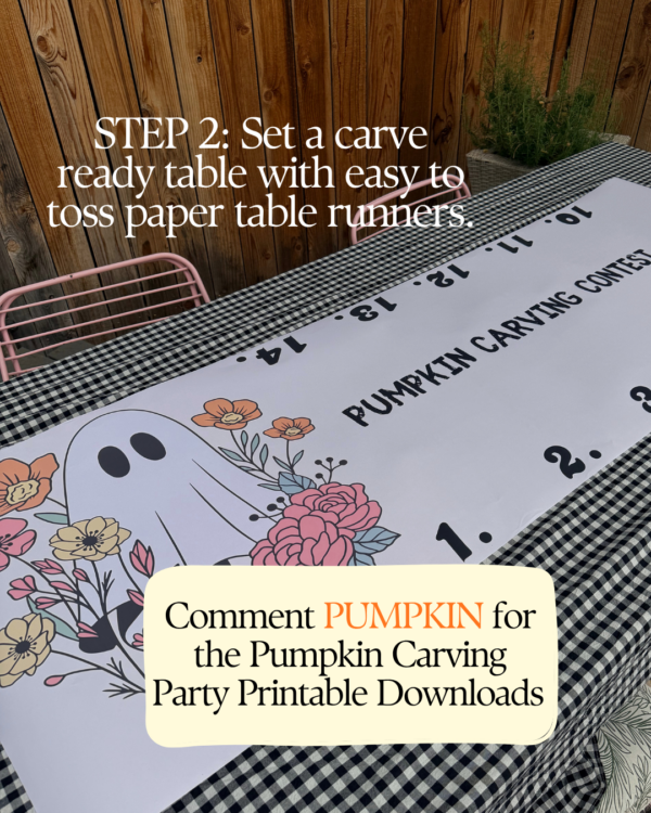 Pumpkin party table runner